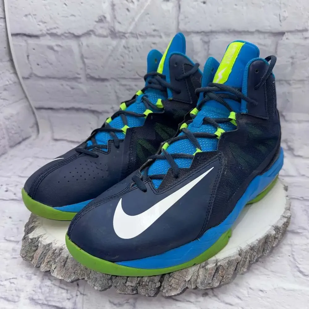 Nike Air Max Stutter Step 2 Men’s 11 Blue Green Navy High Top Basketball Shoes